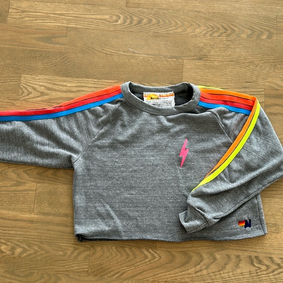 Aviator Nation Other - AVIATOR NATION bolt cropped classic sweatshirt